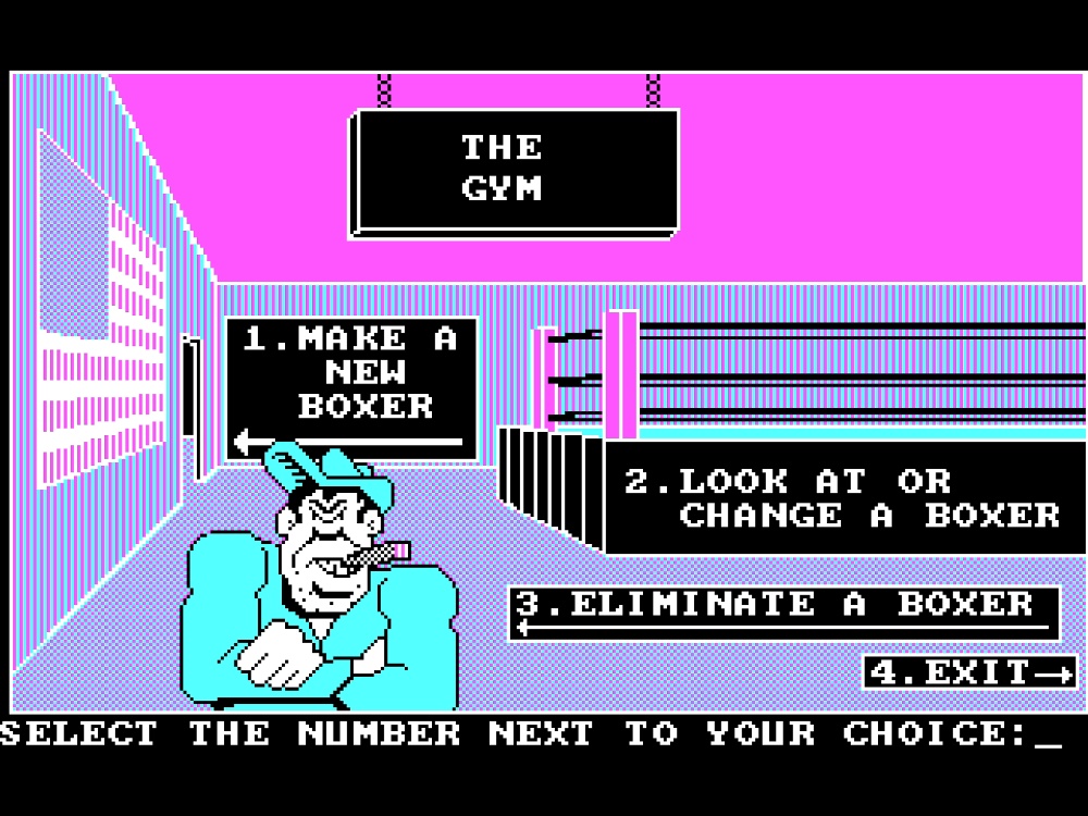 Gameplay of Sierra Championship Boxing for DOS
